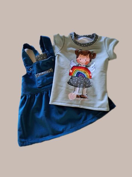 Set Latzkleid Neele und Babyshirt